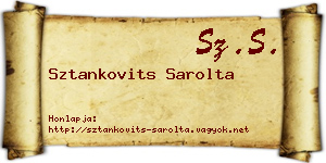 Sztankovits Sarolta névjegykártya